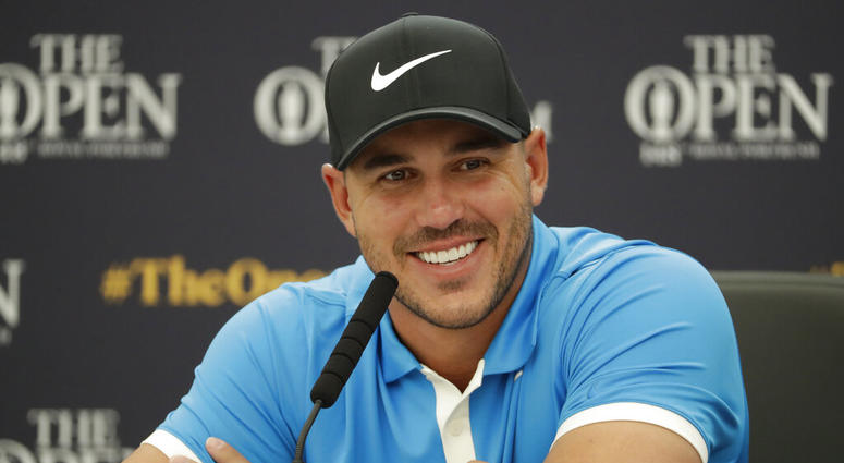 Brooks Koepka of the United States speaks at a press conference ahead of the start of the British Open golf championships Royal Port Rush in Northern Ireland, Tuesday, July 16, 2019. The British Open starts Thursday Brooks Koepka of the United States speaks at a press conference ahead of the start of the British Open golf championships Royal Port Rush in Northern Ireland, Tuesday, July 16, 2019. The British Open starts Thursday