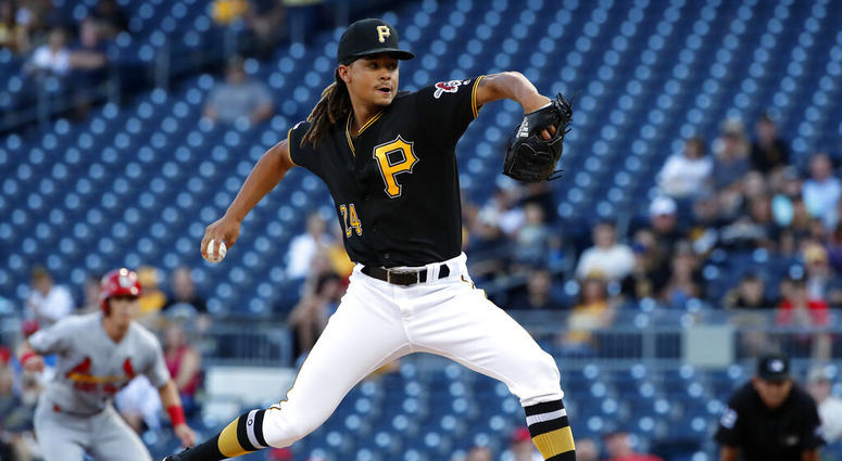 Pittsburgh Pirates starting pitcher Chris Archer delivers during the first inning of a baseball game against the St. Louis Cardinals in Pittsburgh, Tuesday, July 23, 2019. Pittsburgh Pirates starting pitcher Chris Archer delivers during the first inning of a baseball game against the St. Louis Cardinals in Pittsburgh, Tuesday, July 23, 2019.