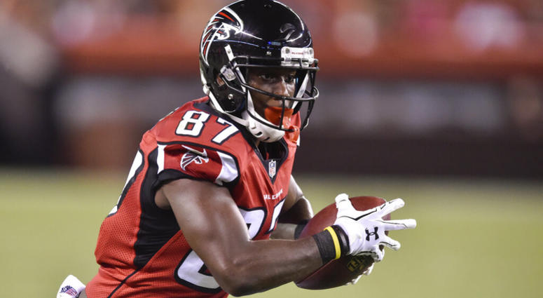 In this Aug. 18, 2016, file photo, Atlanta Falcons wide receiver Devin Fuller runs the ball in the second half of an NFL preseason football game against the Cleveland Browns in Cleveland. AP DO NOT USE