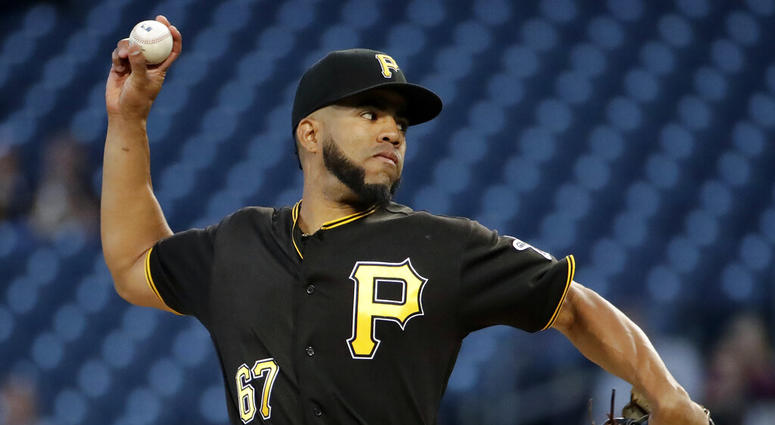 Pittsburgh Pirates starting pitcher Dario Agrazal delivers during the first inning of the team's baseball game against the Seattle Mariners in Pittsburgh, Wednesday, Sept. 18, 2019. Pittsburgh Pirates starting pitcher Dario Agrazal delivers during the first inning of the team's baseball game against the Seattle Mariners in Pittsburgh, Wednesday, Sept. 18, 2019.