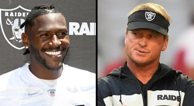 Antonio Brown and Jon Gruden Antonio Brown and Jon Gruden