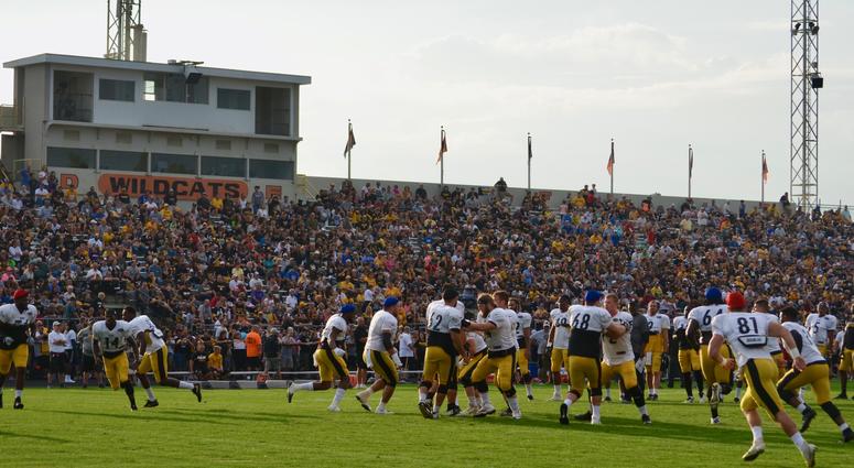 The Steelers practice at Latrobe Memorial Stadium during 2018 training camp