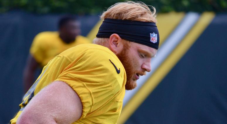 Steelers LB Tyler Matakevich at practice in 2018