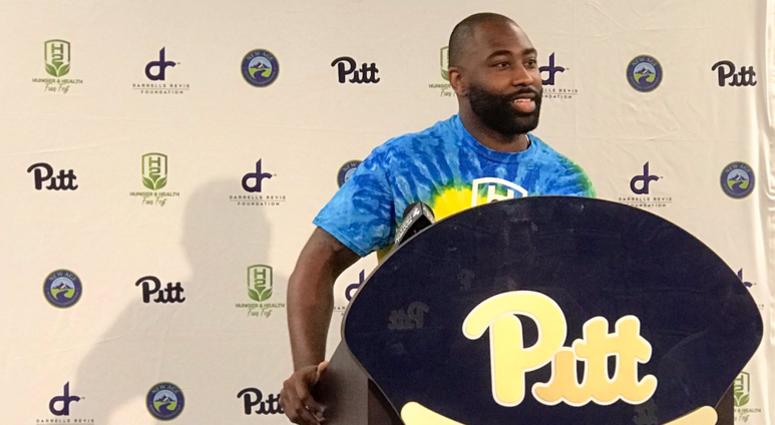 Darrelle Revis at his Hunger & Health (H2) Fun Fest event in July 2010