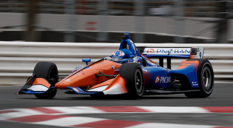 Scott Dixon's No. 9 PNC Bank Chip Ganassi Racing Honda Enters Turn 2 At Portland International Raceway Scott Dixon's No. 9 PNC Bank Chip Ganassi Racing Honda