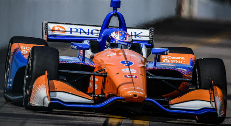 Scott Dixon Puts The No. 9 PNC Bank Chip Ganassi Racing Honda Through The Paces At Practice Scott Dixon's No. 9 PNC Bank Chip Ganassi Racing Honda IndyCar