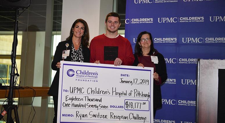 Ryan Switzer Presents a Check To Children's Hospital of UPMC