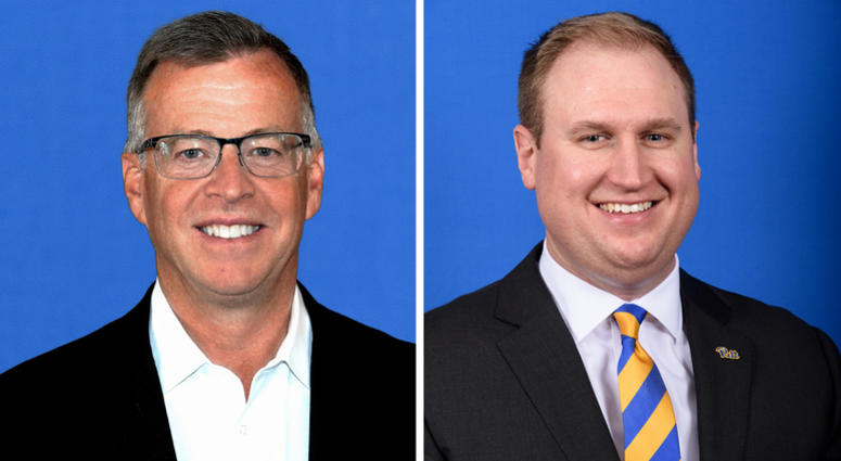 Pitt Broadcasters Larry Richert and Pat Bostick Pitt Broadcasters Larry Richert and Pat Bostick