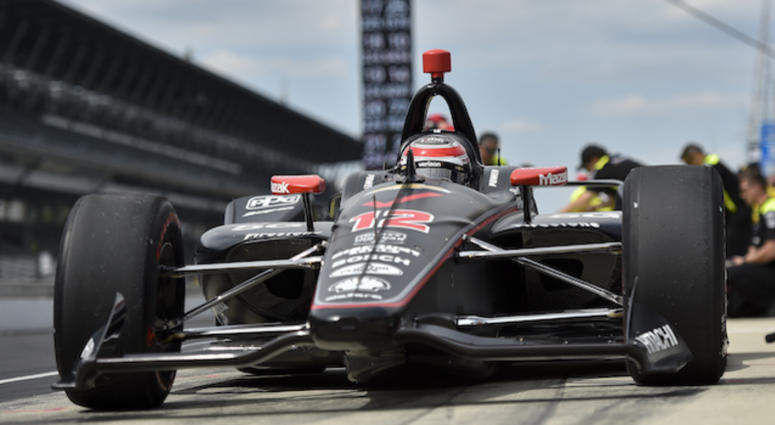 Will Power's No. 12 Verizon Team Penske Chevrolet On Pit Road At The Indianapolis Motor Speedway Will Power's No. 12 Verizon Team Penske Chevrolet
