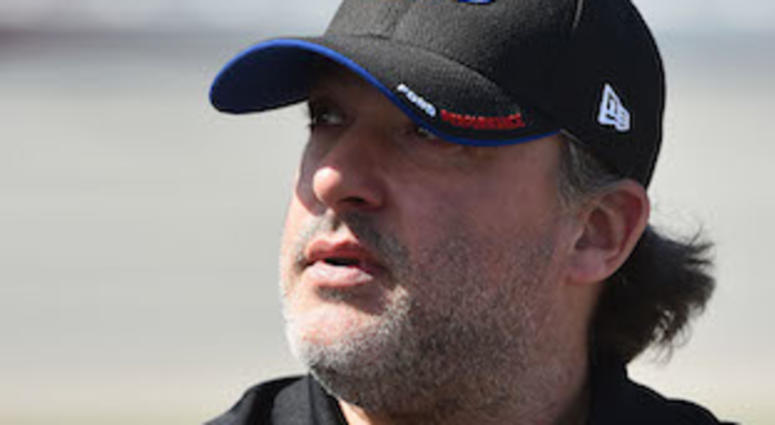 NASCAR Cup Series car owner Tony Stewart prior to the start of the 1000Bulbs.com at Talladega Superspeedway Tony Stewart Inducted Into Motorsports Hall Of Fame Of America