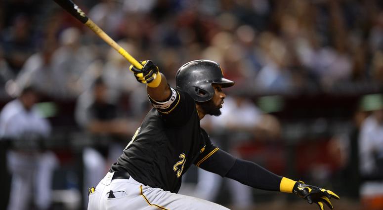 Pittsburgh Pirates right fielder Gregory Polanco hits an RBI groundout Gregory Polanco