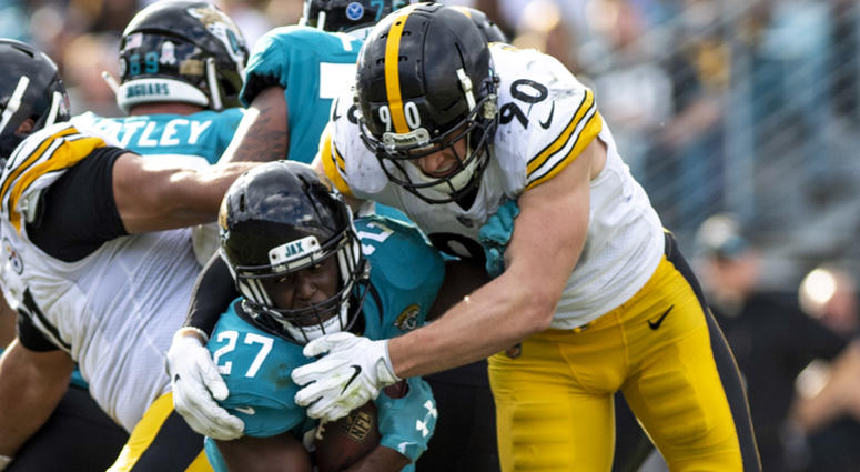 TJ Watt tackling Leonard Fournette TJ Watt tackling Leonard Fournette