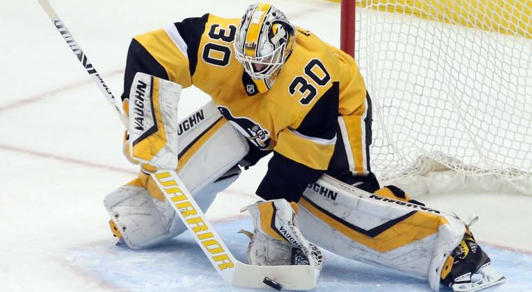 Pittsburgh Penguins goaltender Matt Murray makes a save against the Columbus Blue Jackets Pittsburgh Penguins goaltender Matt Murray makes a save against the Columbus Blue Jackets
