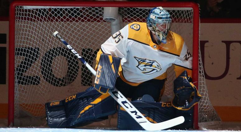 Nashville's Pekka Rinne. Nashville's Pekka Rinne.