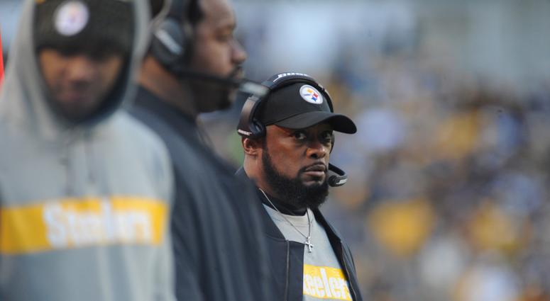 Pittsburgh Steelers head coach Mike Tomlin watches his team play the Cincinnati Bengals at Heinz Field.