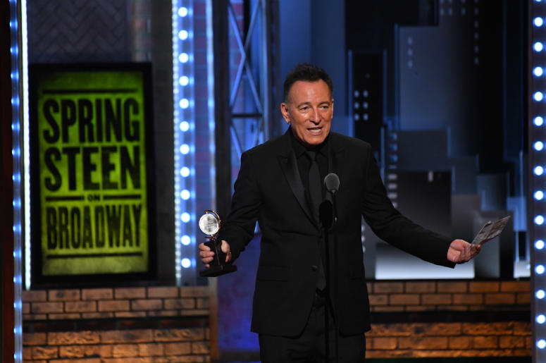 Bruce Springsteen accepts a special Tony award for his solo show Springsteen on Broadway Bruce Springsteen accepts a special Tony award for his solo show Springsteen on Broadway