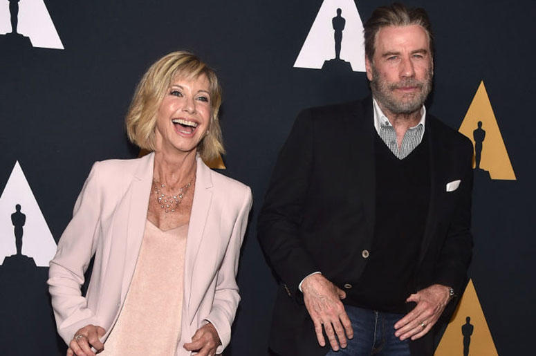 Olivia Newton-John and John Travolta