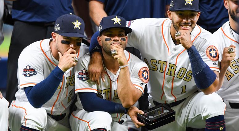 Breman, Altuve, Correa World Series Rings Breman, Altuve, Correa World Series Rings