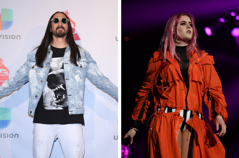 Steve Aoki | Kiiara Steve Aoki. 2017 Latin Grammy Photo Room at MGM Grand Garden Arena. / Kiiara performs at American Airlines Arena.