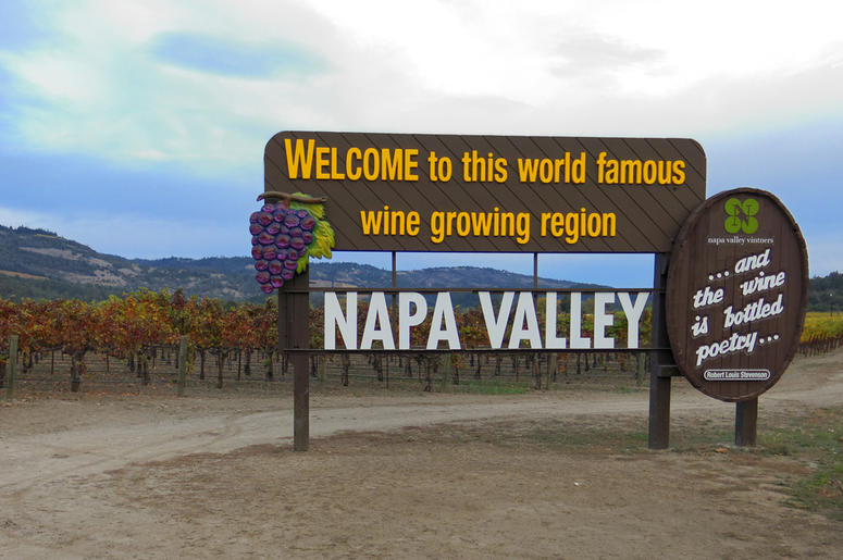 Napa Valley California Welcome Sign Napa Valley California Welcome Sign