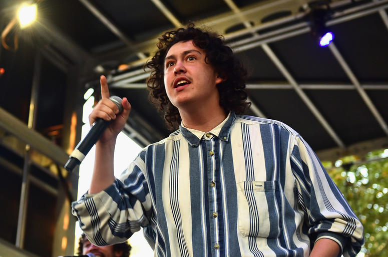 Hobo Johnson and The LoveMakers PHILADELPHIA, PA - SEPTEMBER 02: Hobo Johnson of Hobo Johnson and the LoveMakers performs onstage during the 2018 Made In America Festival - Day 2 at Benjamin Franklin Parkway on September 2, 2018 in Philadelphia, Pennsylvania. (Photo by Lisa Lake/Getty I