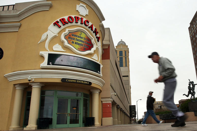 Tropicana Casino Resort in Atlantic City, New Jersey ATLANTIC CITY, NJ - APRIL 29: A man runs by the Tropicana Casino Resort on April 29, 2009 in Atlantic City, New Jersey. It was announced on Wednesday that New Jersey regulators have approved plans to auction the Tropicana Casino Resort in Atlantic City th