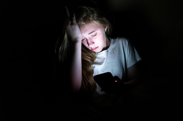 Girl on her phone