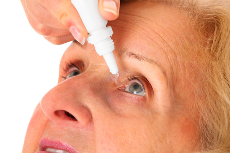 Elderly Woman, Woman, Eye Drops Elderly Woman, Woman, Eye Drops