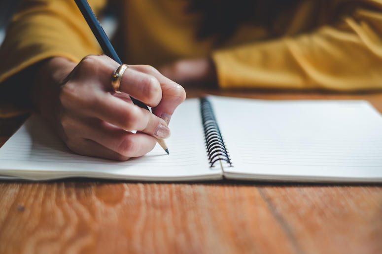 Woman, Writing, Notebook, Pen Woman, Writing, Notebook, Pen