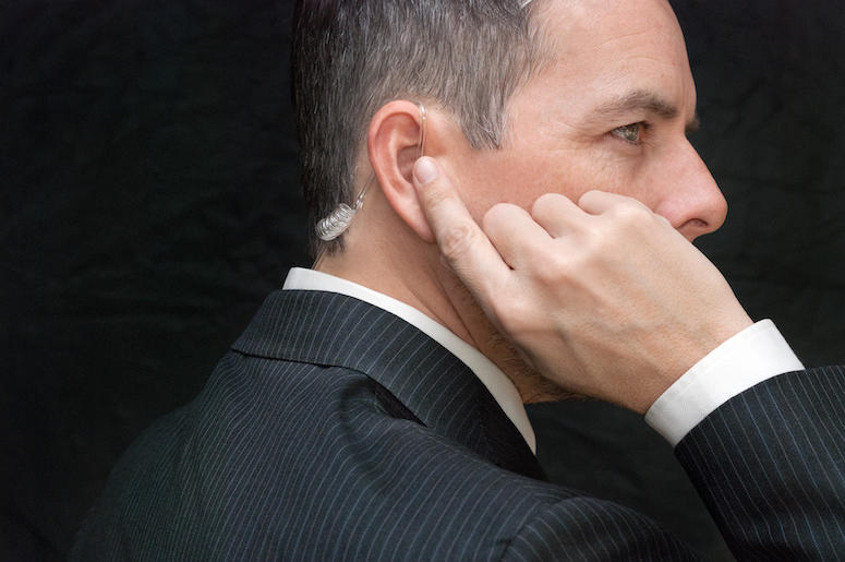 Secret Service, CIA, Agent, Earpiece, Side Secret Service, CIA, Agent, Earpiece, Side