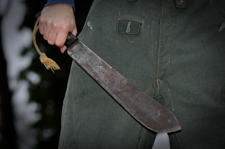 Machete, Man, Crazed Man, Rusty, Sharp, Knife Machete, Man, Crazed Man, Rusty, Sharp, Knife