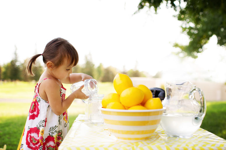 Little Girl With A lemonade stand