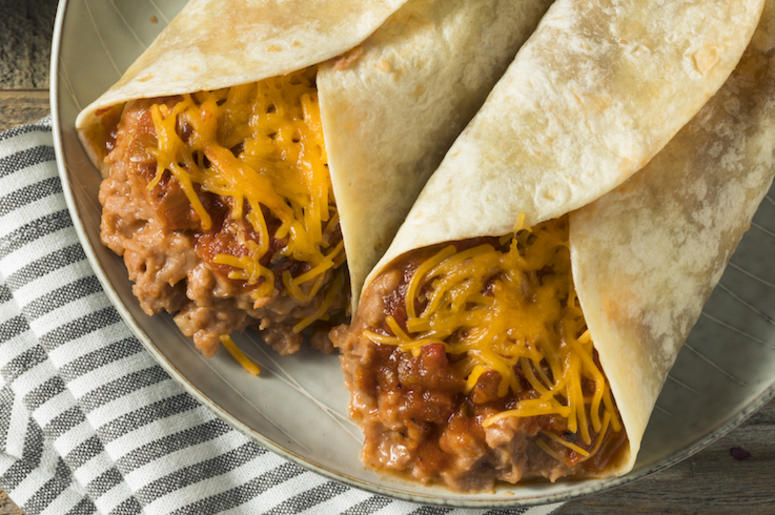 Bean, Cheese, Burrito, Taco, Plate Bean, Cheese, Burrito, Taco, Plate