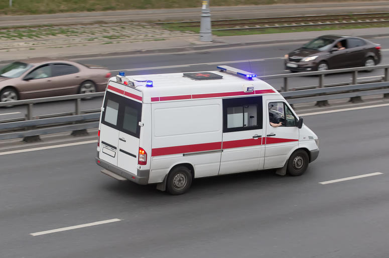 Ambulance on the freeway