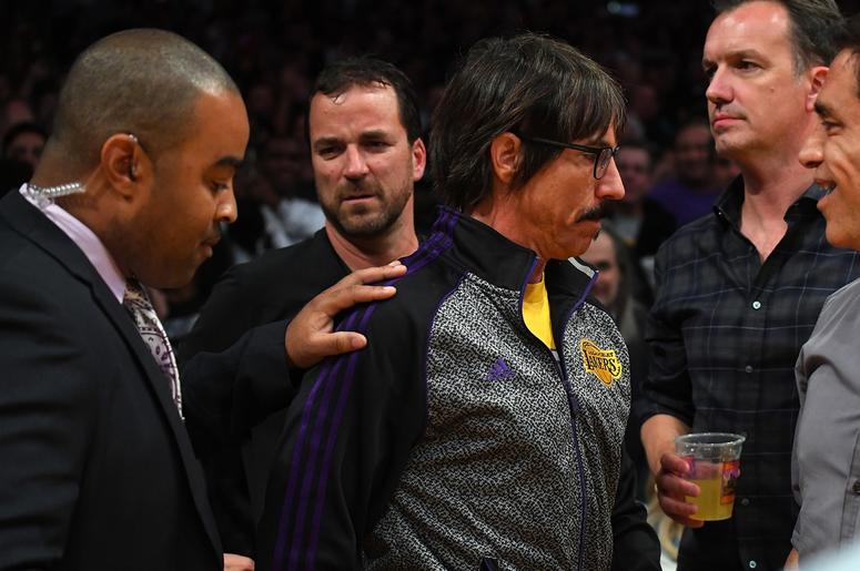 Anthony Kiedis At the Lakers Game