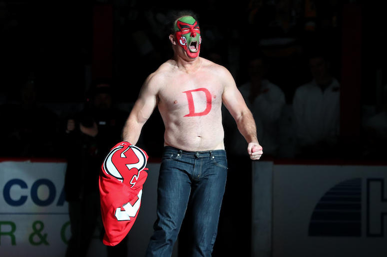 Patrick Warburton, David Puddy, Seinfeld, Face Paint, Shirtless, NHL, New Jersey Devils Patrick Warburton, David Puddy, Seinfeld, Face Paint, Shirtless, NHL, New Jersey Devils