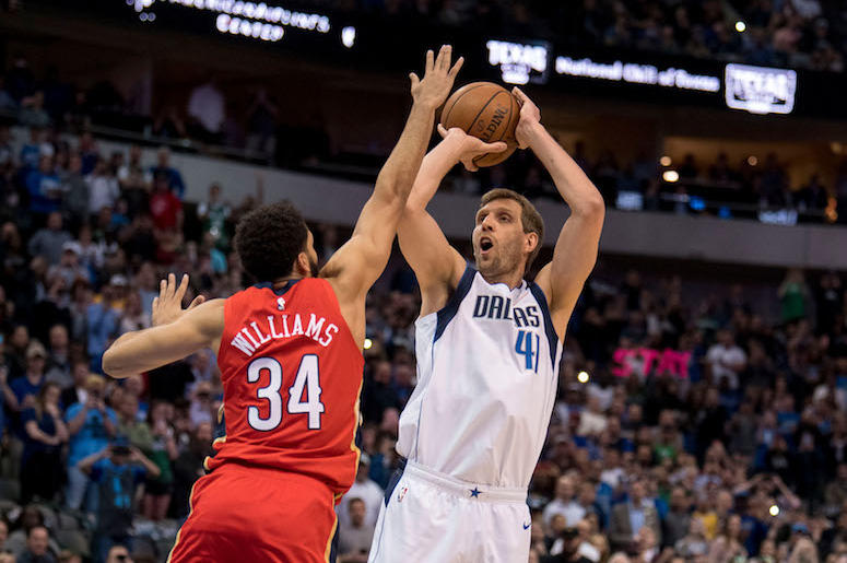 Dirk Nowitzki, Dallas Mavericks, New Orleans Pelicans, Jumpshot, Fadeaway, 2019 Dirk Nowitzki, Dallas Mavericks, New Orleans Pelicans, Jumpshot, Fadeaway, 2019