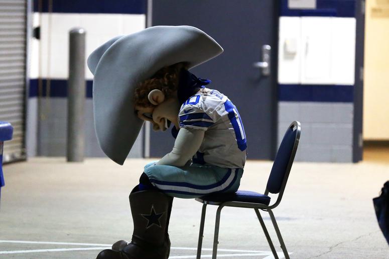 Sad Rowdy Dallas Cowboys Mascot Rowdy