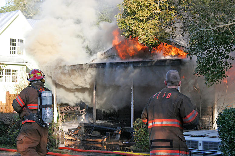 Firefighters, Burning, House, Flames, Smoke, Fire Firefighters, Burning, House, Flames, Smoke, Fire