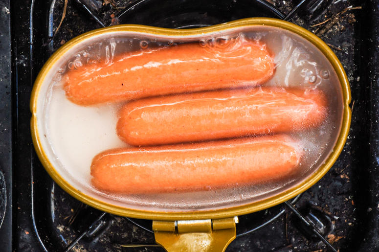 boiled hot dogs boiled