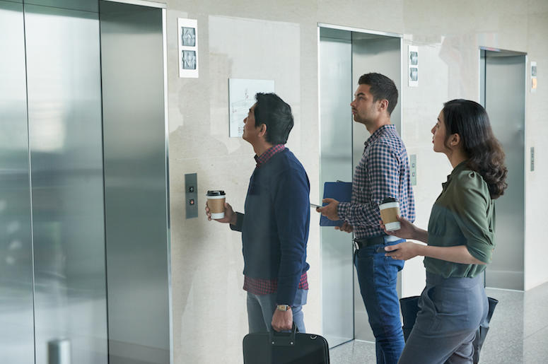 Business People, Waiting, Elevator Business People, Waiting, Elevator