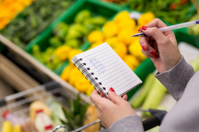 Woman, Grocery Shopping, Shopping List, Woman, Grocery Shopping, Shopping List,