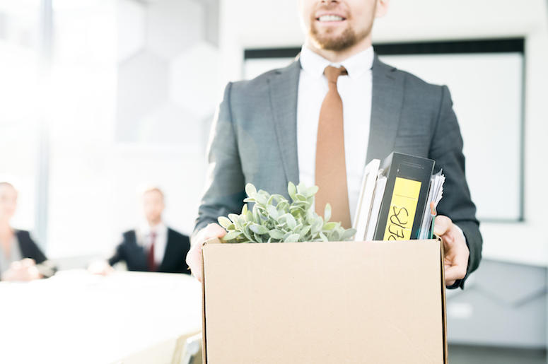 Quit, Job, Cardboard Box, Personal Belongings, Office, Employee Quit, Job, Cardboard Box, Personal Belongings, Office, Employee