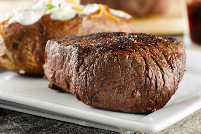Grilled Steak, Baked Potato, Dinner Grilled Steak, Baked Potato, Dinner