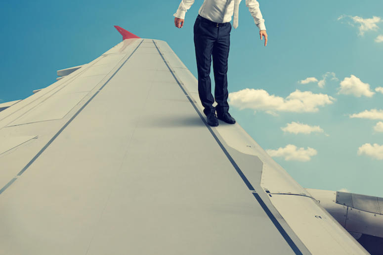 Plane, Flying, Wing, Standing, Businessman Plane, Flying, Wing, Standing, Businessman