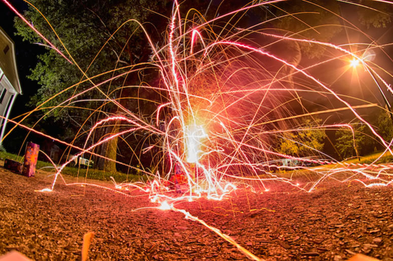 Red, Fireworks, Home, Driveway Red, Fireworks, Home, Driveway