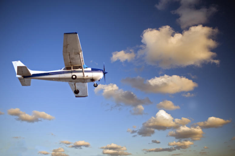 Small Airplane, Flying, Twilight Small Airplane, Flying, Twilight