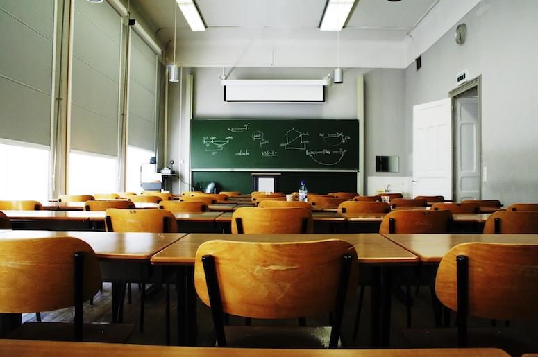 Empty, Classroom, Desks, Chalkboard Empty, Classroom, Desks, Chalkboard