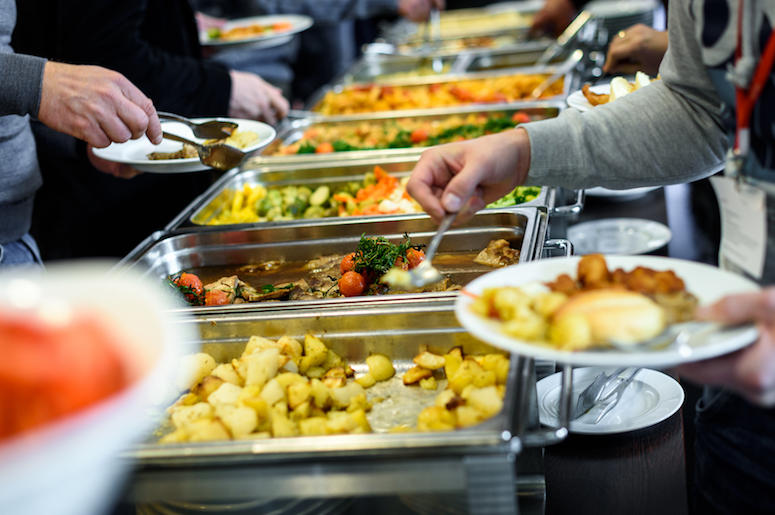 Buffet, Food, Metallic Trays Buffet, Food, Metallic Trays