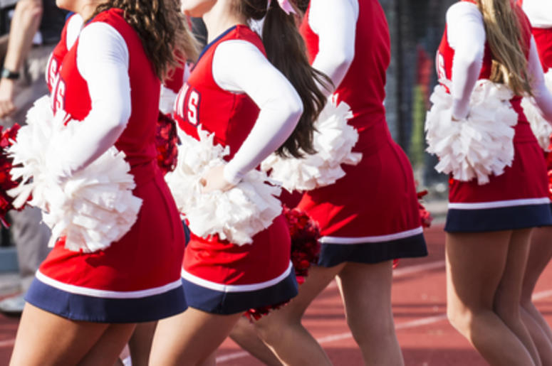 cheerleaders pep rally